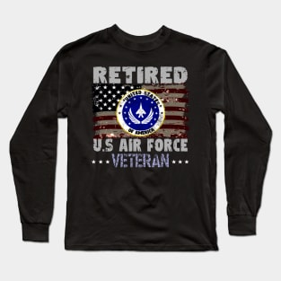 Retired US Air Force Veteran Long Sleeve T-Shirt